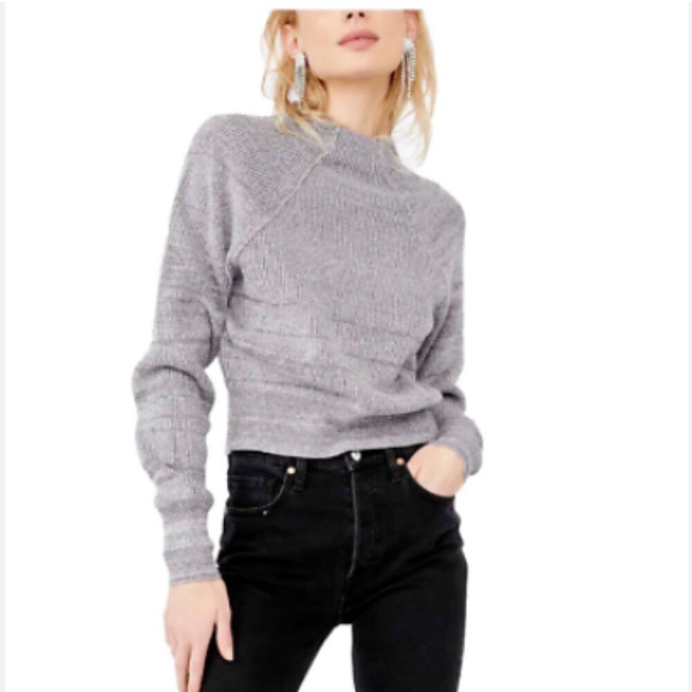 Free People Too Good Sweater - Size M - Steel Gray